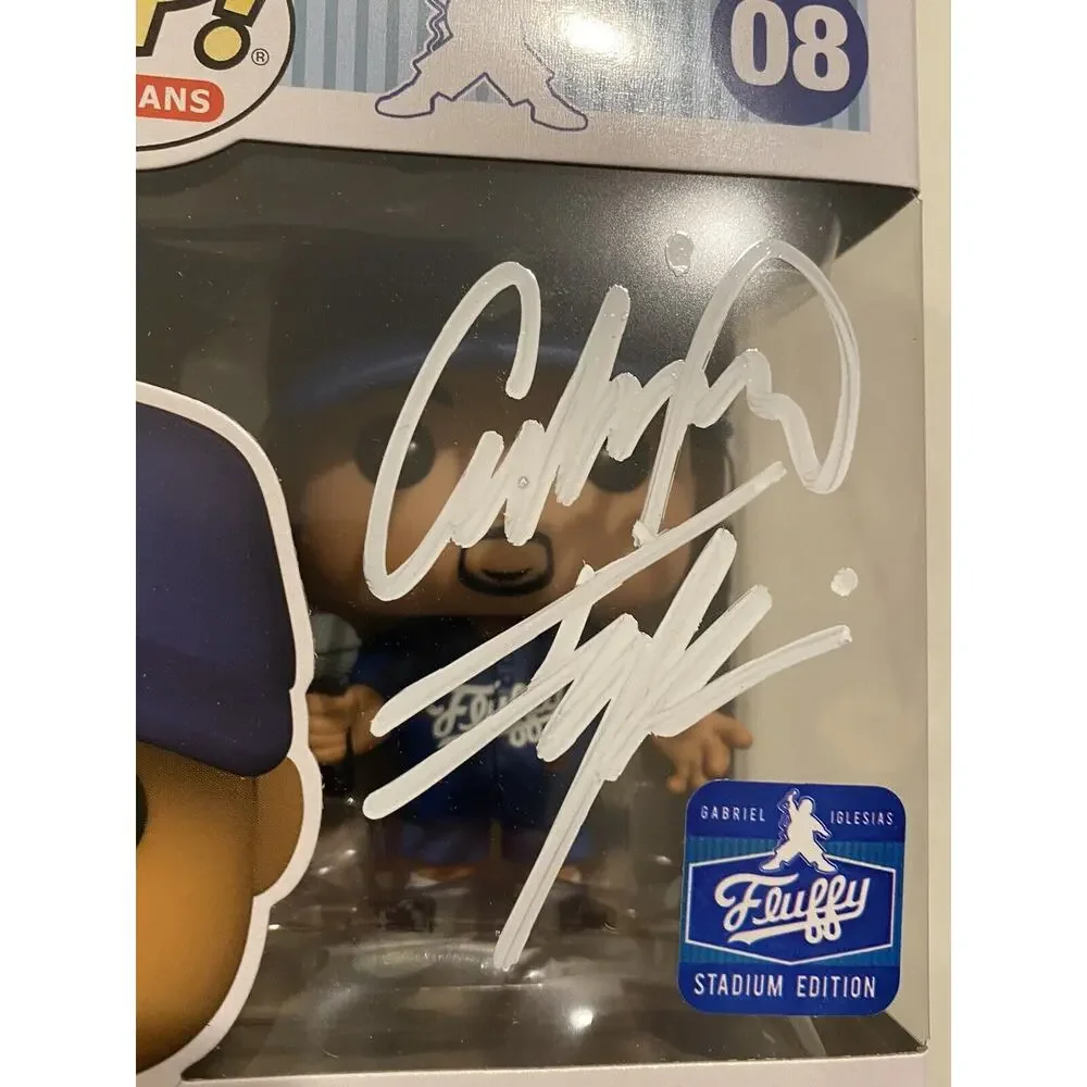 Funko Pop! Gabriel Iglesias Stadium Fluffy Blue Dodger SIGNED Autographed